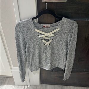 Poof! girl grey sweater(Ships from OR)